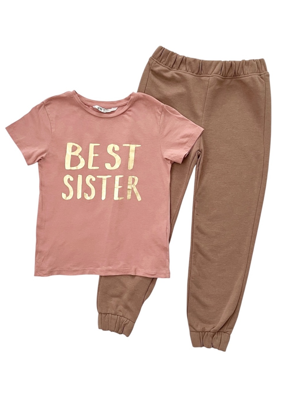 H&M girls 2 piece best sister set